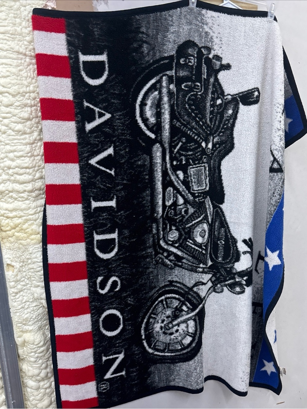 Biederlack Harley Davidson motorcycle licensed throw 56”X50”